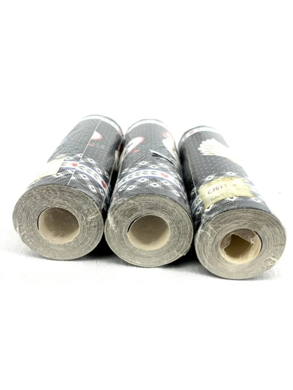Chicken Wall Border Paper Black White 5 Yards Per Roll 7